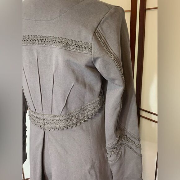 Soft Surroundings grey button up dress coat - Picture 5 of 10
